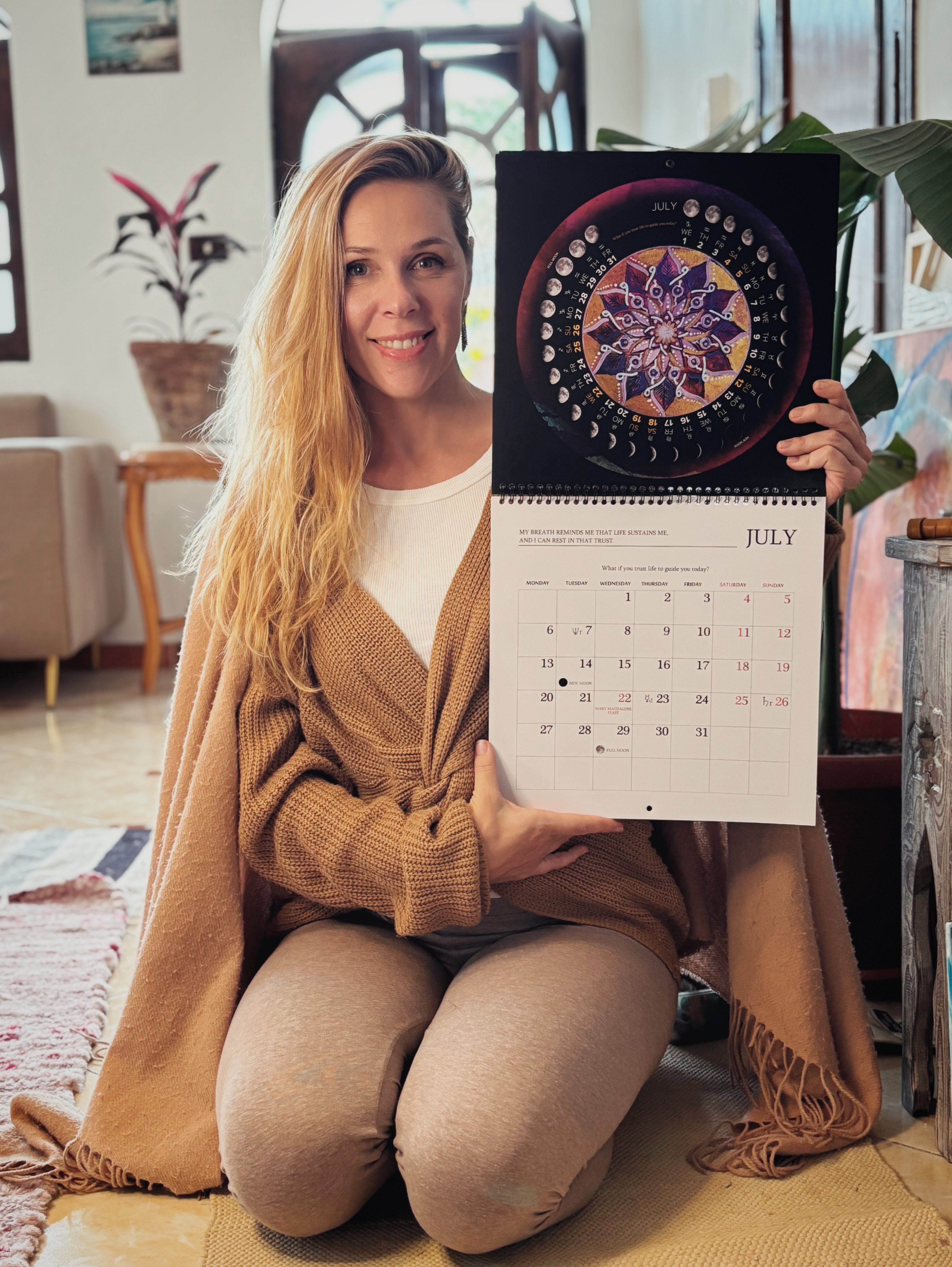 July mandala and calendar spread