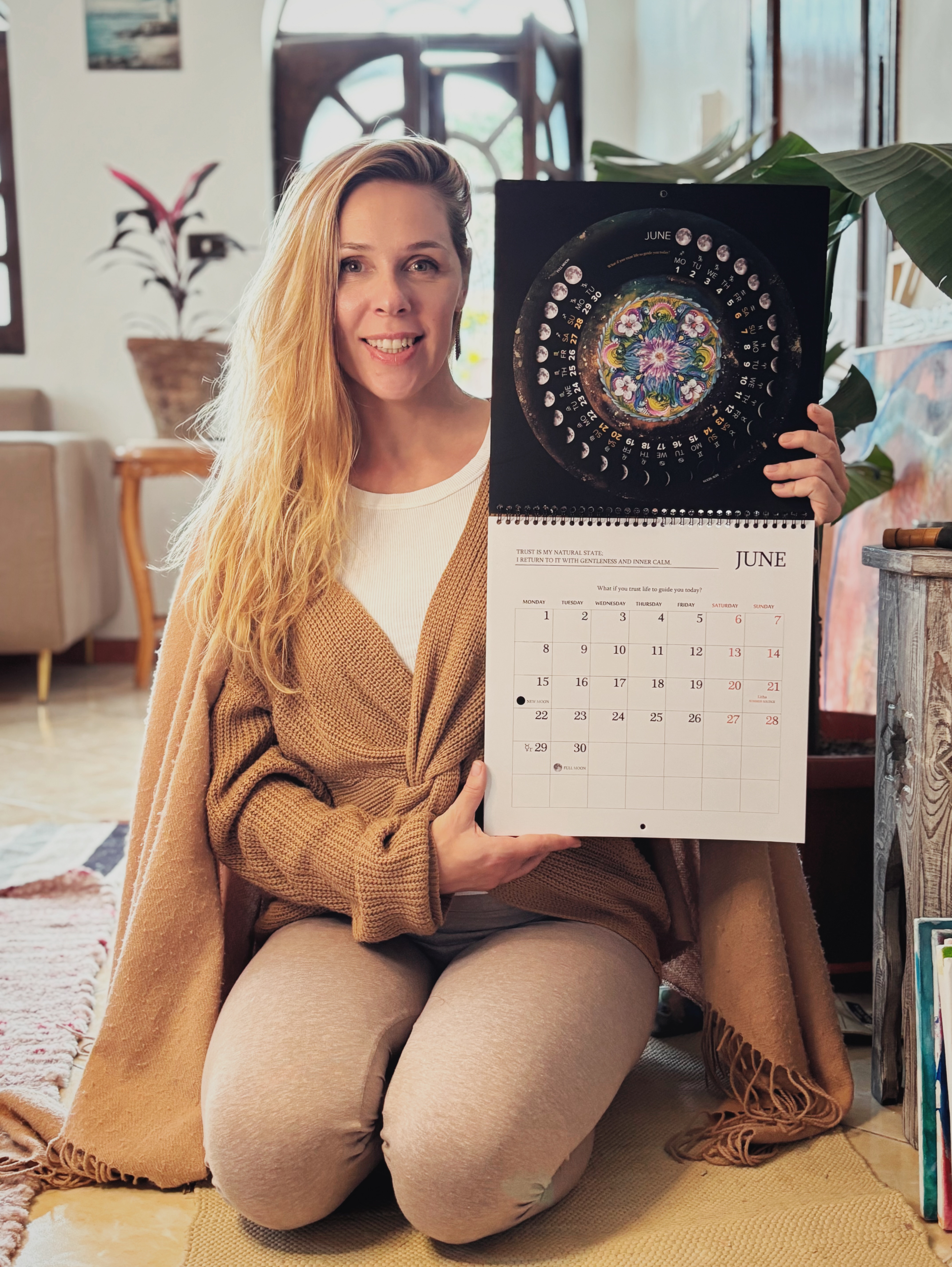 June mandala and calendar spread